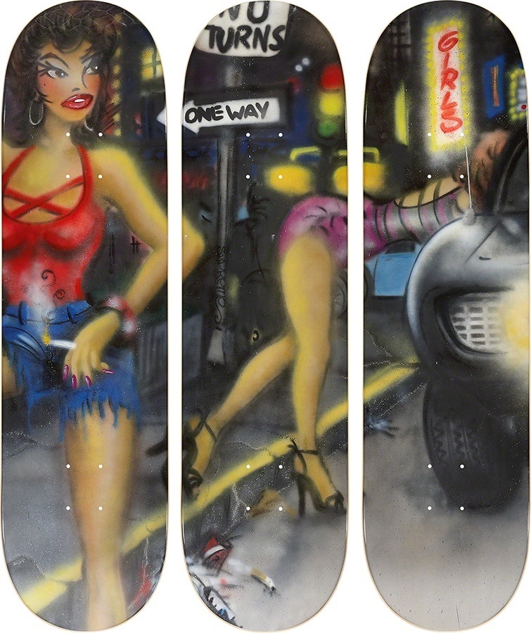 Lady Pink/Supreme Skateboard